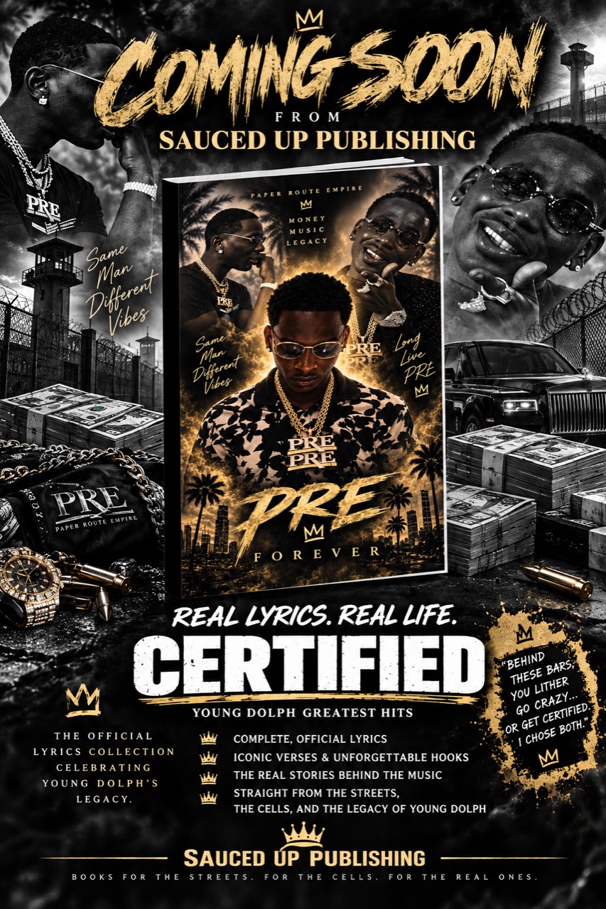Coming soon: Certified Lyrics — Young Dolph Greatest Hits, from Sauced Up Publishing